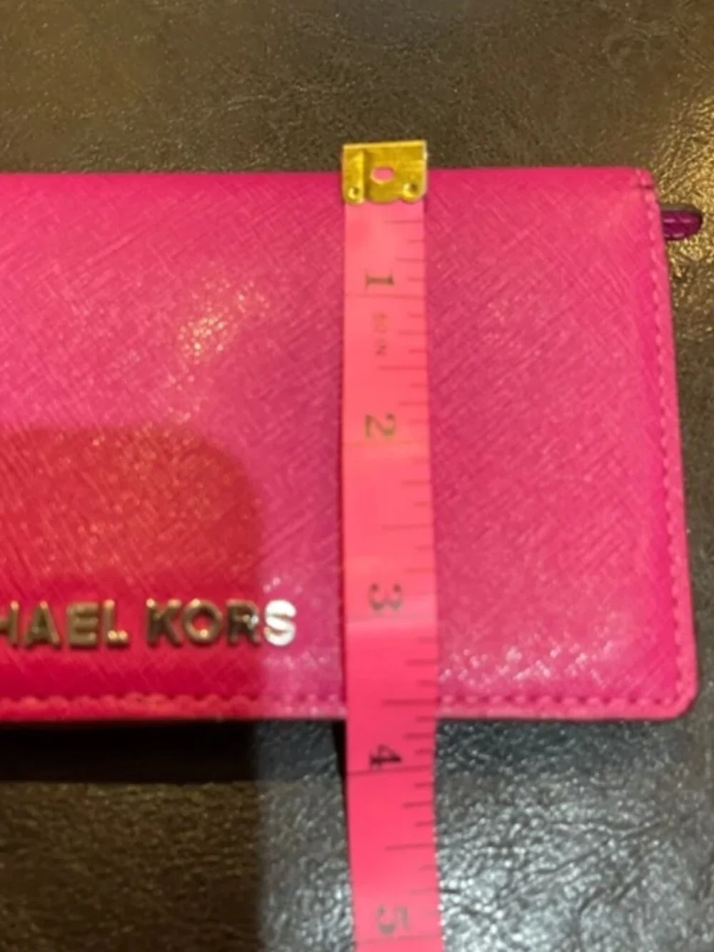 Michael Michael Kors Saffiano Leather Continental Barbie Pink Wallet